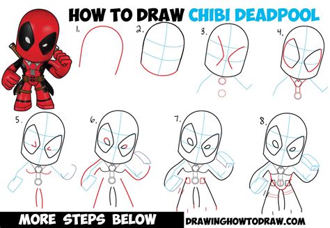 How to Draw Chibi Deadpool Easy Step by Step Drawing Tutorial – How to Draw Step by Step Drawing ...