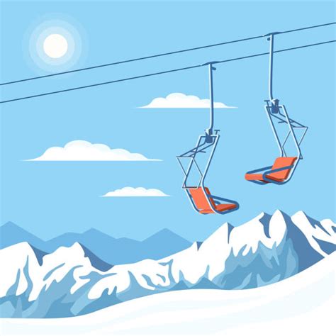 Chair Lift Ski Illustrations, Royalty-Free Vector Graphics & Clip Art - iStock