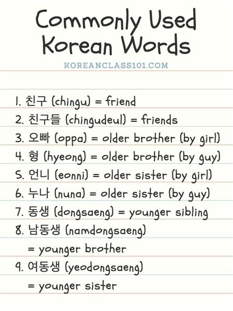 Commonly Used Korean Words 🇰🇷 Want more Korean Vocabulary? Try ...