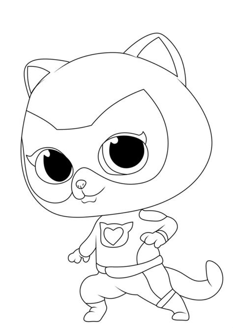 superheroes / Birthday "Free Super Kitties Coloring Page" | Catch My Party