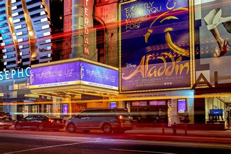 New Amsterdam Theatre Showing Aladdin Musical on Broadway Editorial Photography - Image of ...