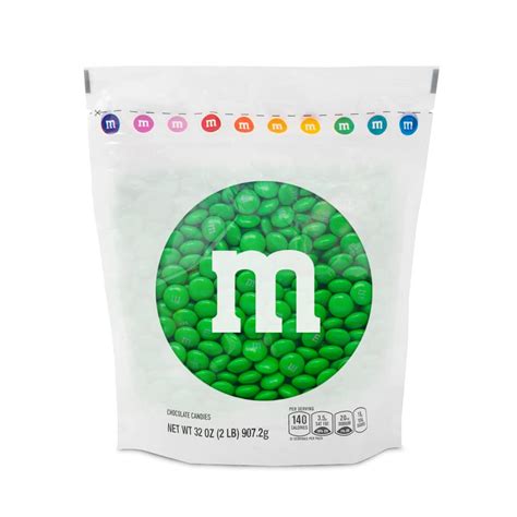 Buy M&M'S Milk Chocolate Green Candy - 2lbs of Bulk Candy in Resealable ...