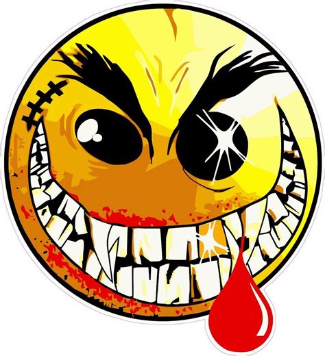 Evil Smiley Face Decal | Graffiti characters, Smiley face, Graffiti ...