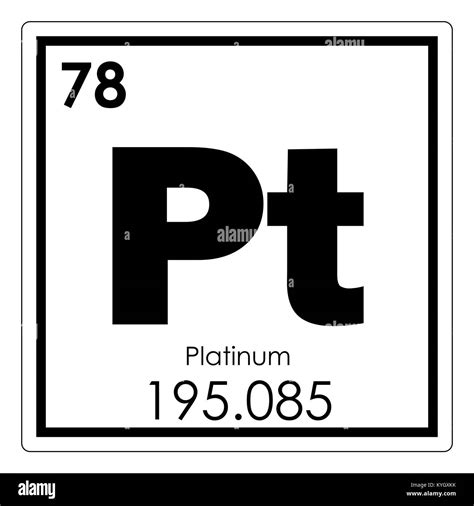 Platinum chemical element periodic table science symbol Stock Photo - Alamy