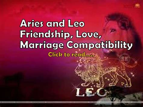 Aries and Leo Compatibility for Friendship, Love, Marriage - lifeinvedas