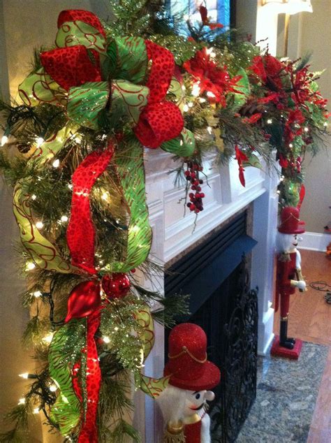 Fireplace Christmas Garland With Lights - Fireplace World