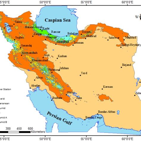 Iran climate zones using DeMarton method | Download Scientific Diagram