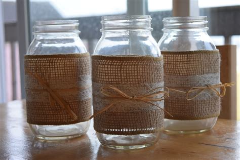 Wedding centerpiece mason jars