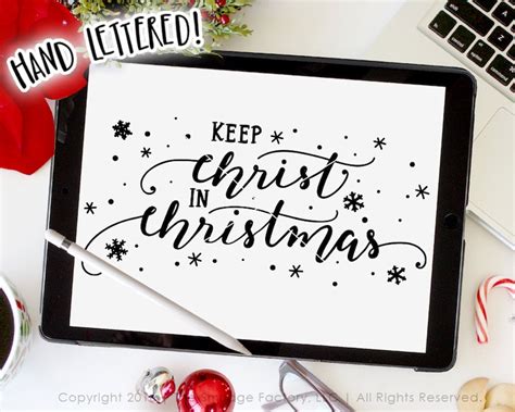 Christmas Printable File Keep Christ in Christmas Hand - Etsy