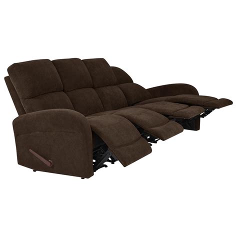 ProLounger Chocolate Brown Chenille 4-Seat Recliner Sofa-RCL53-BRM89-4S - The Home Depot