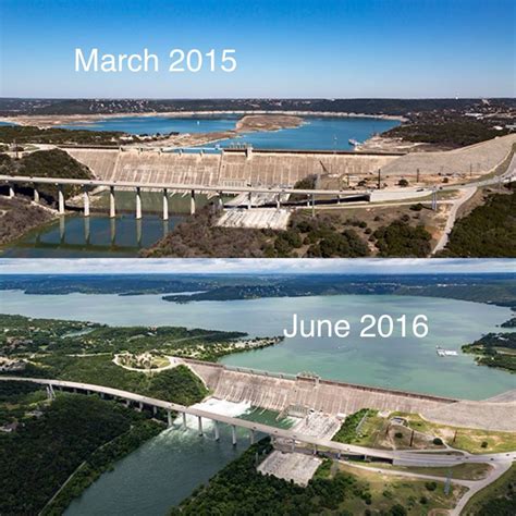 Lake Travis aerial progression photo reveals what a year and rainy summer can do - San Antonio ...