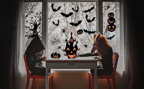 Birsppy Alfresco Halloween Window Stickers 10 Sheets Halloween ...