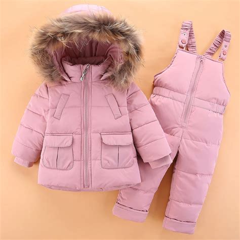 Thick Warm Kids Outwear Clothes Snow Wear Winter Infant Snowsuit Down ...