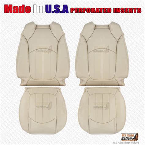 2009 - 2012 Chevy Traverse LTZ Driver Passenger Perforated Leather Seat Cover Tan - Us auto seat ...