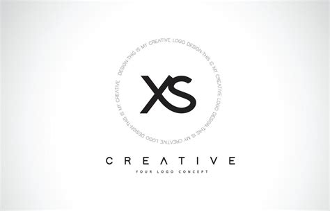 XS X S Logo Design with Black and White Creative Text Letter Vector ...