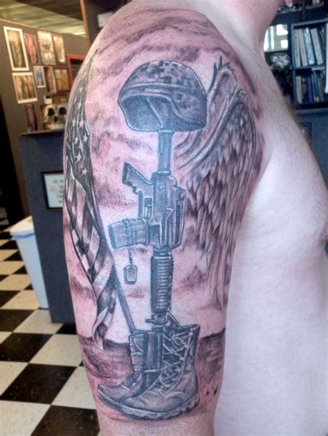 Soldier's Memorial / Soldier's Cross | Tattoos, Half sleeve tattoos ...