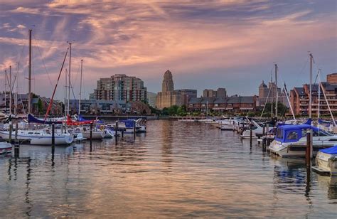 Buffalo Waterfront Sunset | Waterfront, New york skyline, Sunset