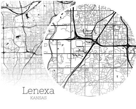 Lenexa Map INSTANT DOWNLOAD Lenexa Kansas City Map Printable | Etsy