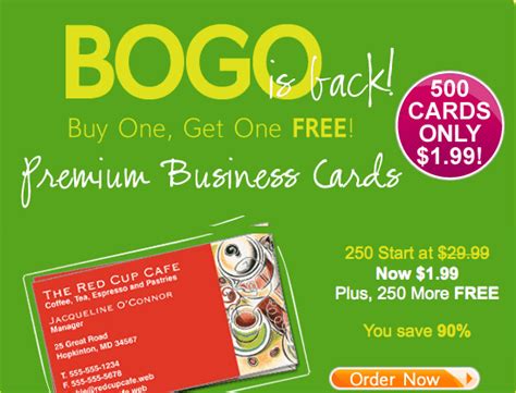 *HOT DEAL* Vistaprint 500 Premium Business Cards for just $1.99!!!