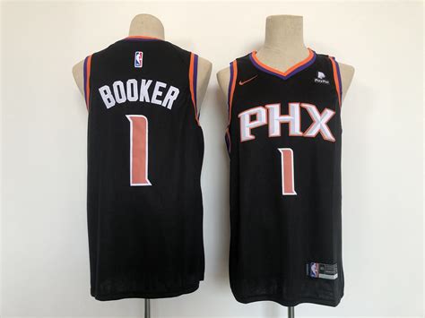 Men Phoenix Suns 1 Booker Black Game Nike 2021 NBA Jersey