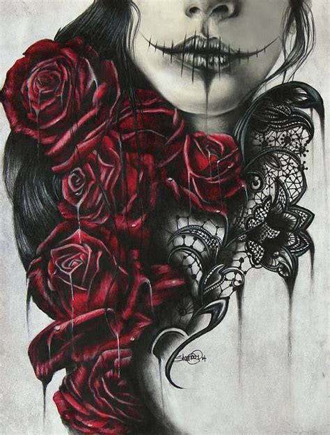 Gothic Rose Drawing at GetDrawings | Free download