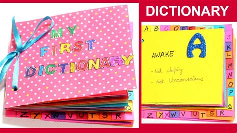 DICTIONARY FOR SCHOOL PROJECT | DIY DICTIONARY IDEAS | MINI DICTIONARY ...