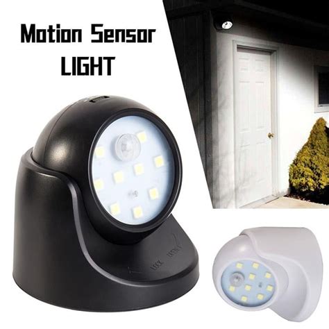 Willstar Motion Sensor Security 10Led Light PIR 360°Rotatable Lamp Night Light Battery Operated ...