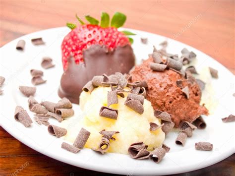 Delicious icecream dessert on plate ⬇ Stock Photo, Image by ...