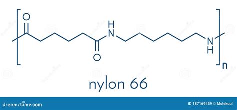 Nylon 12 Polymer, Chemical Structure. Skeletal Formula. Cartoon Vector ...