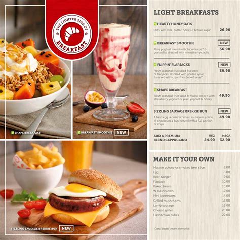 Wimpy Menu Prices & Specials