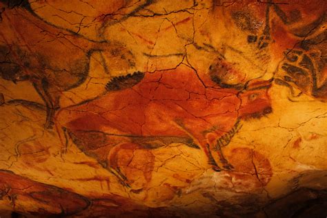 Paleolithic Cave Painting in Altamira Cave (Illustration) - Ancient ...