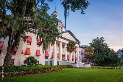 Tallahassee, Florida, USA at the Old and New Capitol Building Stock ...