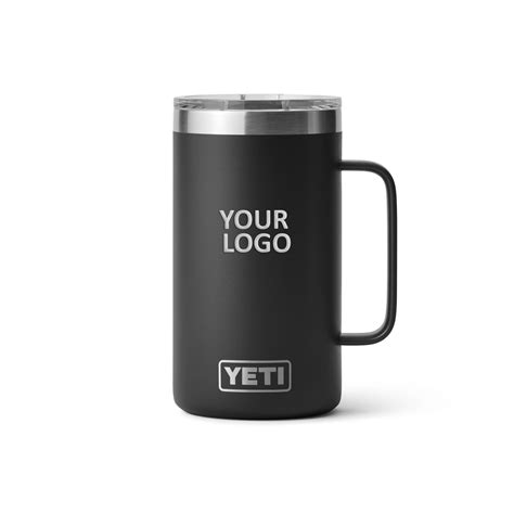 Custom YETI RAMBLER 24 OZ MUG WITH MAGSLIDER LID, Black