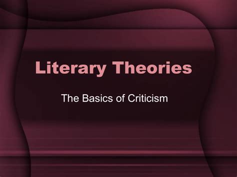 Literary Theories