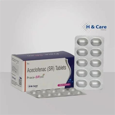 Aceclofenac 200mg Sr Tablet at Rs 520/box | Pharma Tablets in Panchkula | ID: 2852812939655