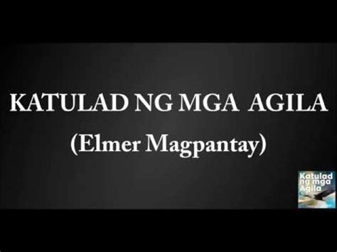 Katulad ng mga Agila - Elmer Magpantay Chords - Chordify