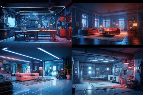 3D Realistic VR Room, Cinematic and Futuristic