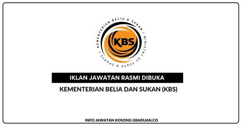 Permohonan Jawatan Kosong Kementerian Belia Dan Sukan (KBS) ~ Pembantu ...