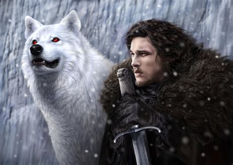 Jon Snow and Ghost by DrKujo on DeviantArt