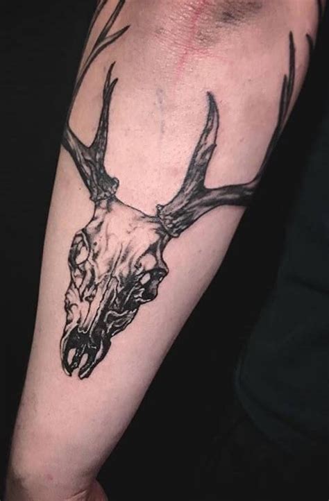 14 Stag Skull Tattoo Ideas and Designs | PetPress | Deer skull tattoos, Skull tattoos, Skull ...