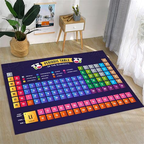 Periodic Table Rug Chemistry Rug Educational Rug Colorful - Etsy