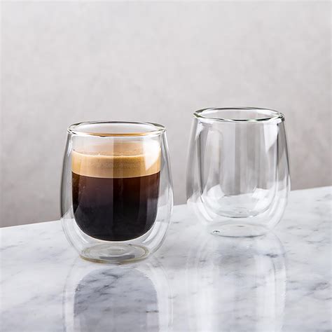 KSP Milano Double Wall Espresso Glass - Set of 2 (Clear) | Kitchen ...