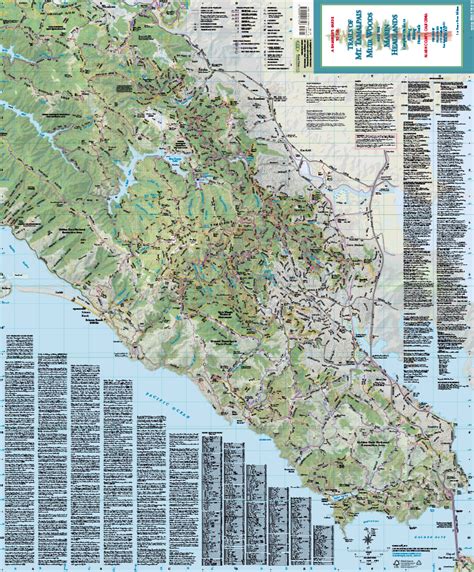 Mt Tamalpais Hiking Trails Map - TravelsFinders.Com