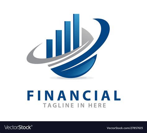 Accounting financial logo Royalty Free Vector Image