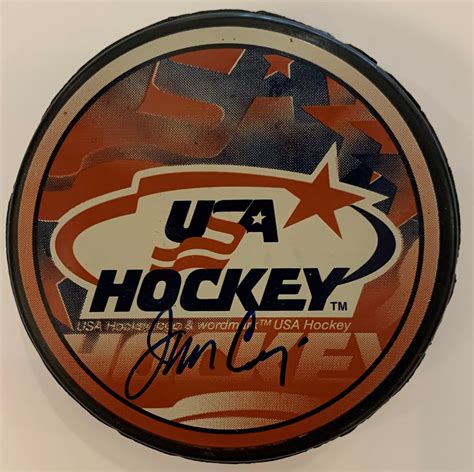 Jim Craig Signed USA Hockey Puck - The Autograph Source