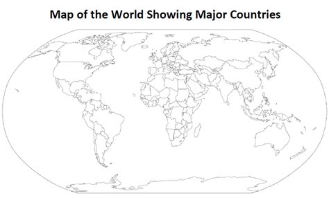 Blank World Map Country Outlines - Dorise Josephine