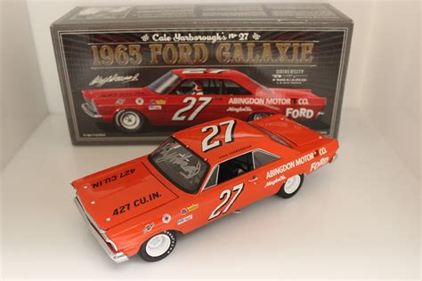 Cale Yarborough Autographed Abingdon Motor Co. #27 1965 Ford Galaxie 1:24 University of Racing ...