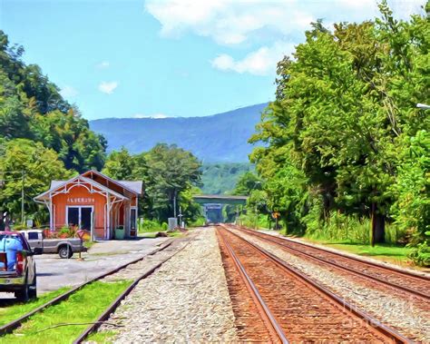 Alderson Train Depot and Tracks Alderson West Virginia Photograph by ...