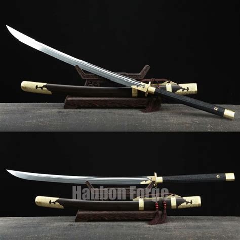 Chinese Dao Sword Hand Forged Folded Pattern Steel Full Tang Blade Samurai Sword With Copper ...