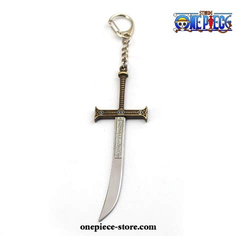 One Piece Dracule Mihawk Shichibukai Hawk Eyes Sword Yoru Keychain ...